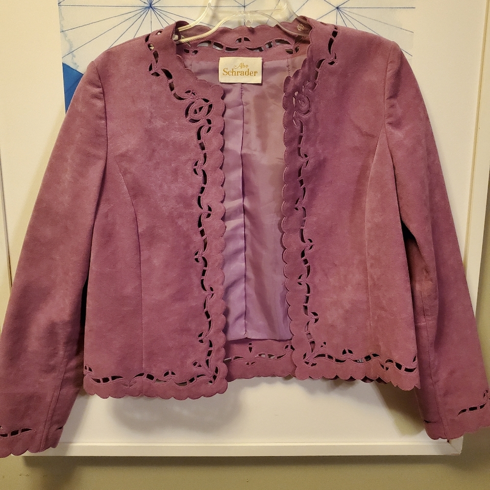 Vintage lilac leather jacket
